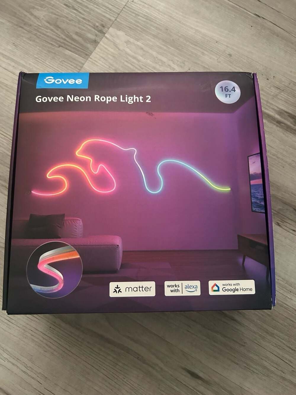 Govee Neon Rope Light 2 RGBIC Smart LED Strip 16.4ft (H61D5)